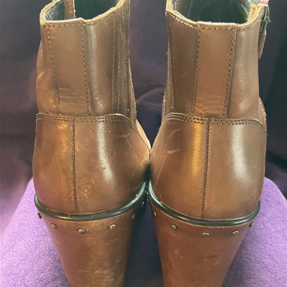 Dansk brown ankle boots, wedge heel size 40 (9 1/2) - Picture 5 of 9